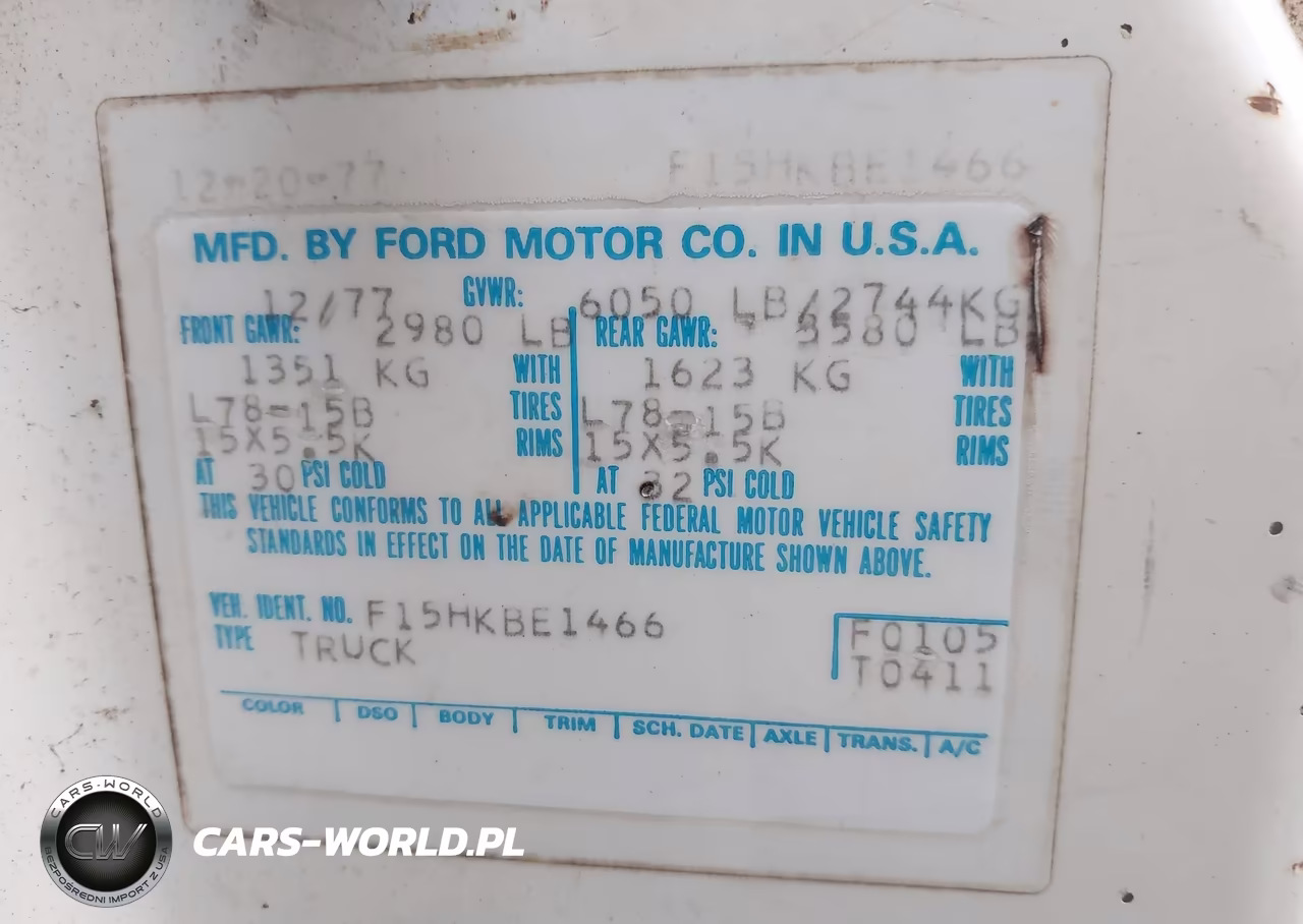 1978 Ford F-150 VIN:F15HKBE1466 - 9