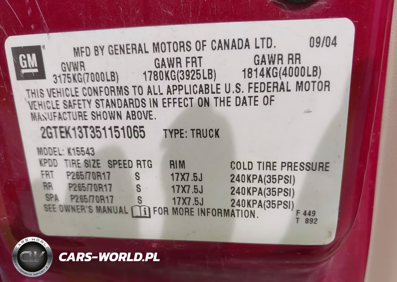 2005 GMC Sierra 1500 Slt VIN:2GTEK13T351151065 - 9