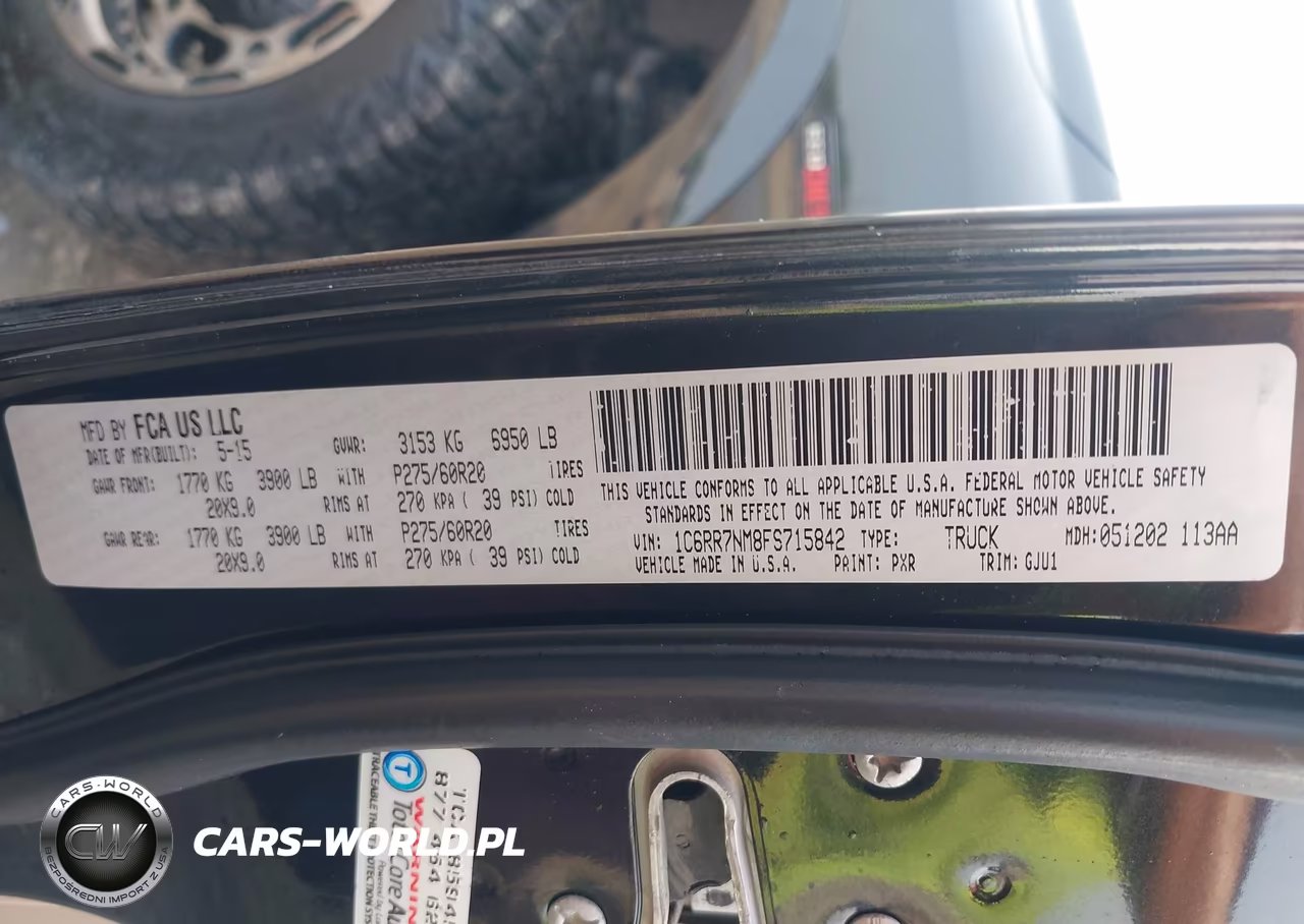 2015 Ram 1500 Laramie VIN:1C6RR7NM8FS715842 - 9