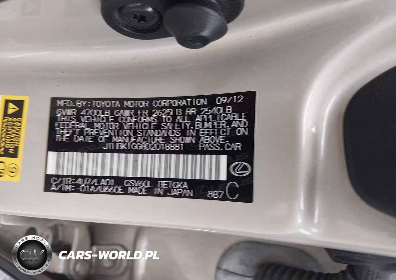 2013 Lexus Es 350 VIN:JTHBK1GG8D2018881 - 9