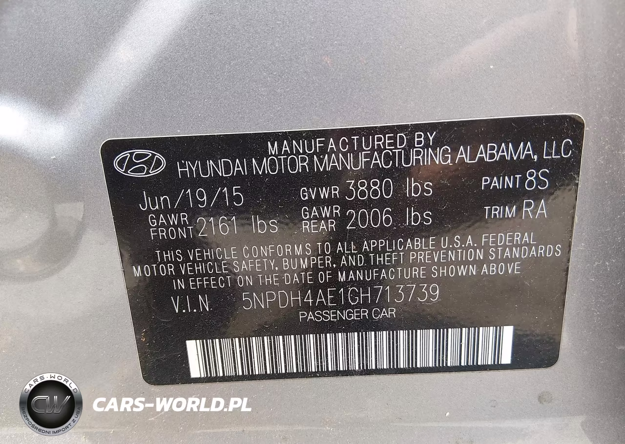 2016 Hyundai Elantra Se VIN:5NPDH4AE1GH713739 - 9