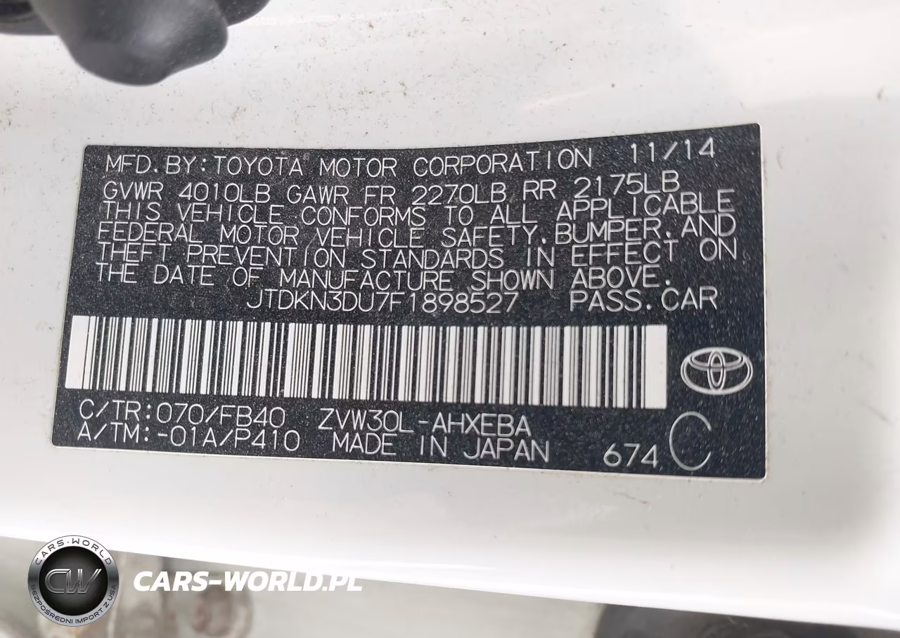 2015 Toyota Prius Three VIN:JTDKN3DU7F1898527 - 9