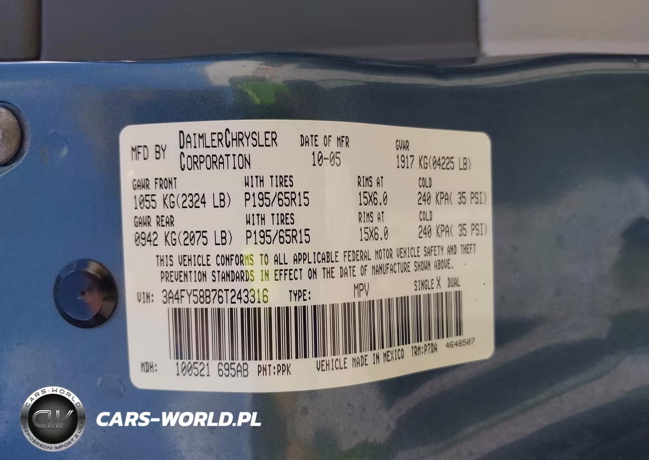 2006 Chrysler Pt Cruiser Touring VIN:3A4FY58B76T243316 - 9