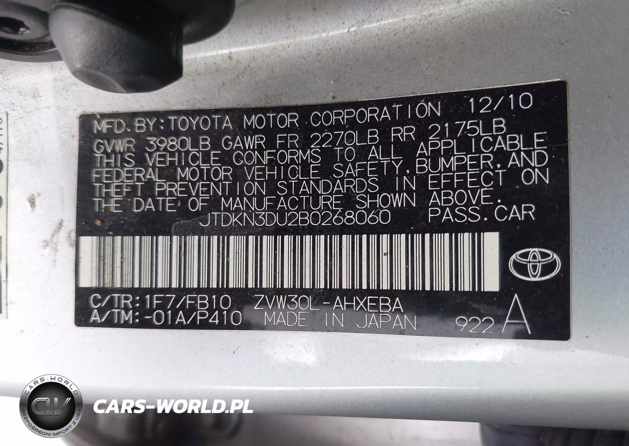 2011 Toyota Prius Two VIN:JTDKN3DU2B0268060 - 9