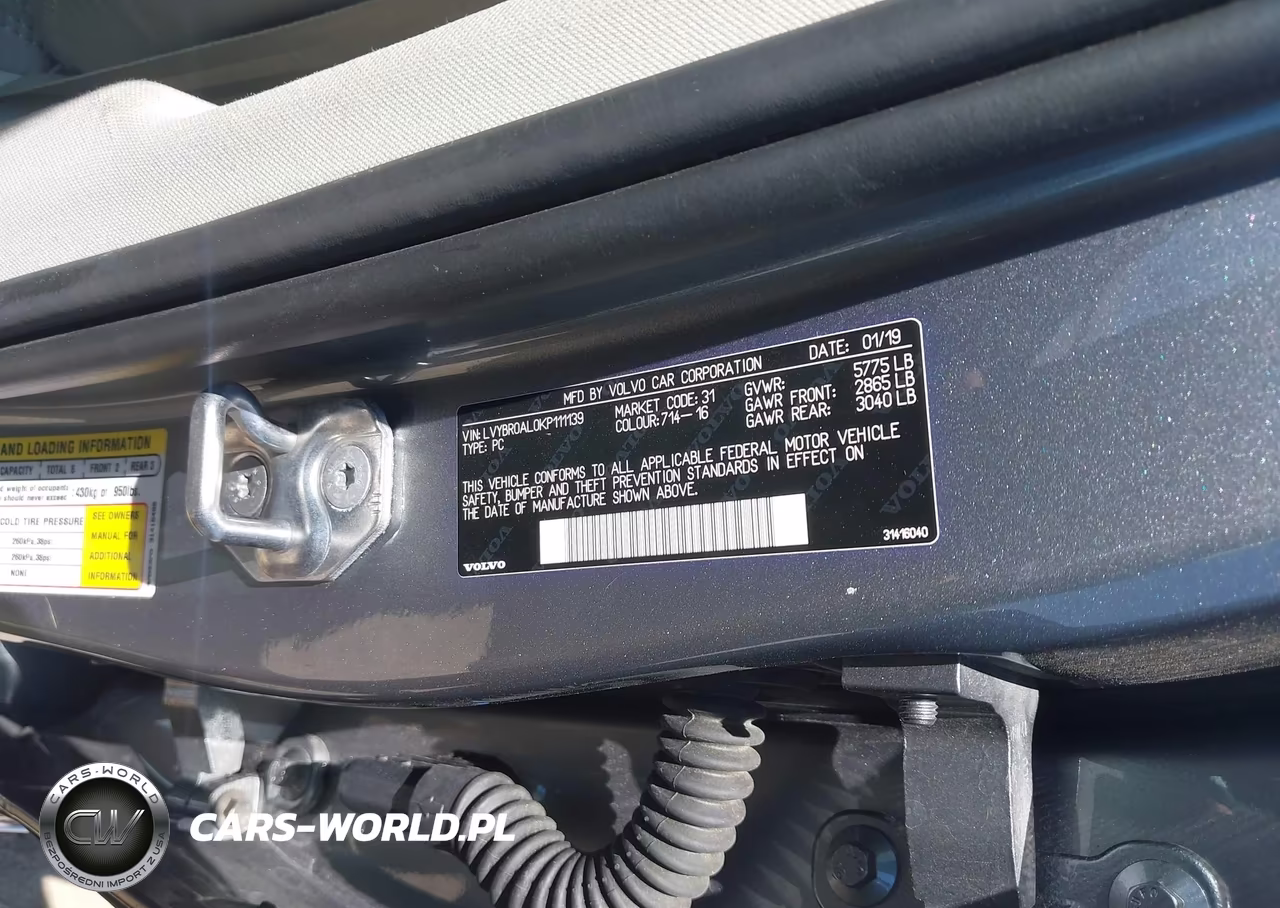 2019 Volvo S90 Hybrid T8 Inscription VIN:LVYBR0AL0KP111139 - 9