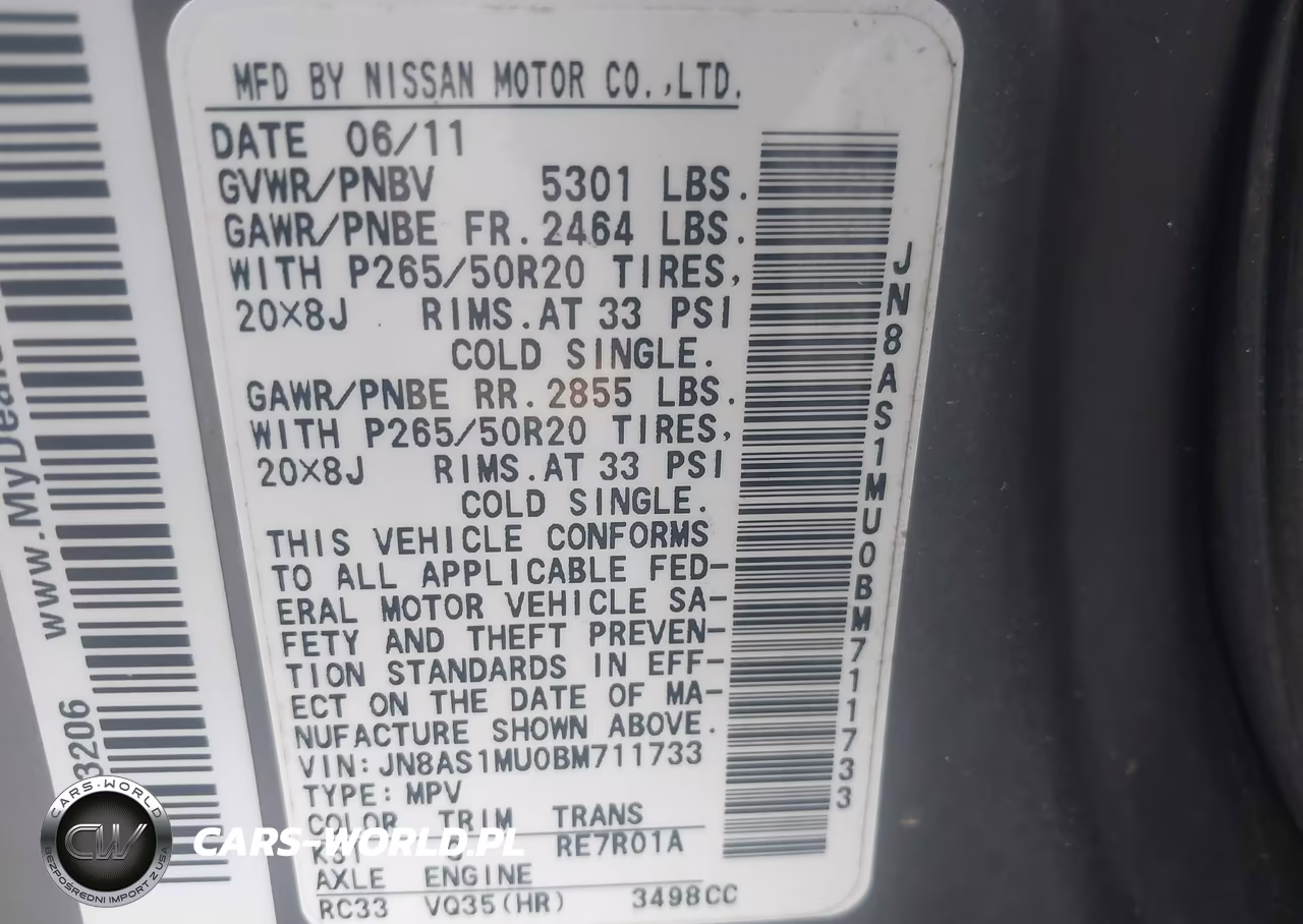 2011 Infiniti Fx35 VIN:JN8AS1MU0BM711733 - 9