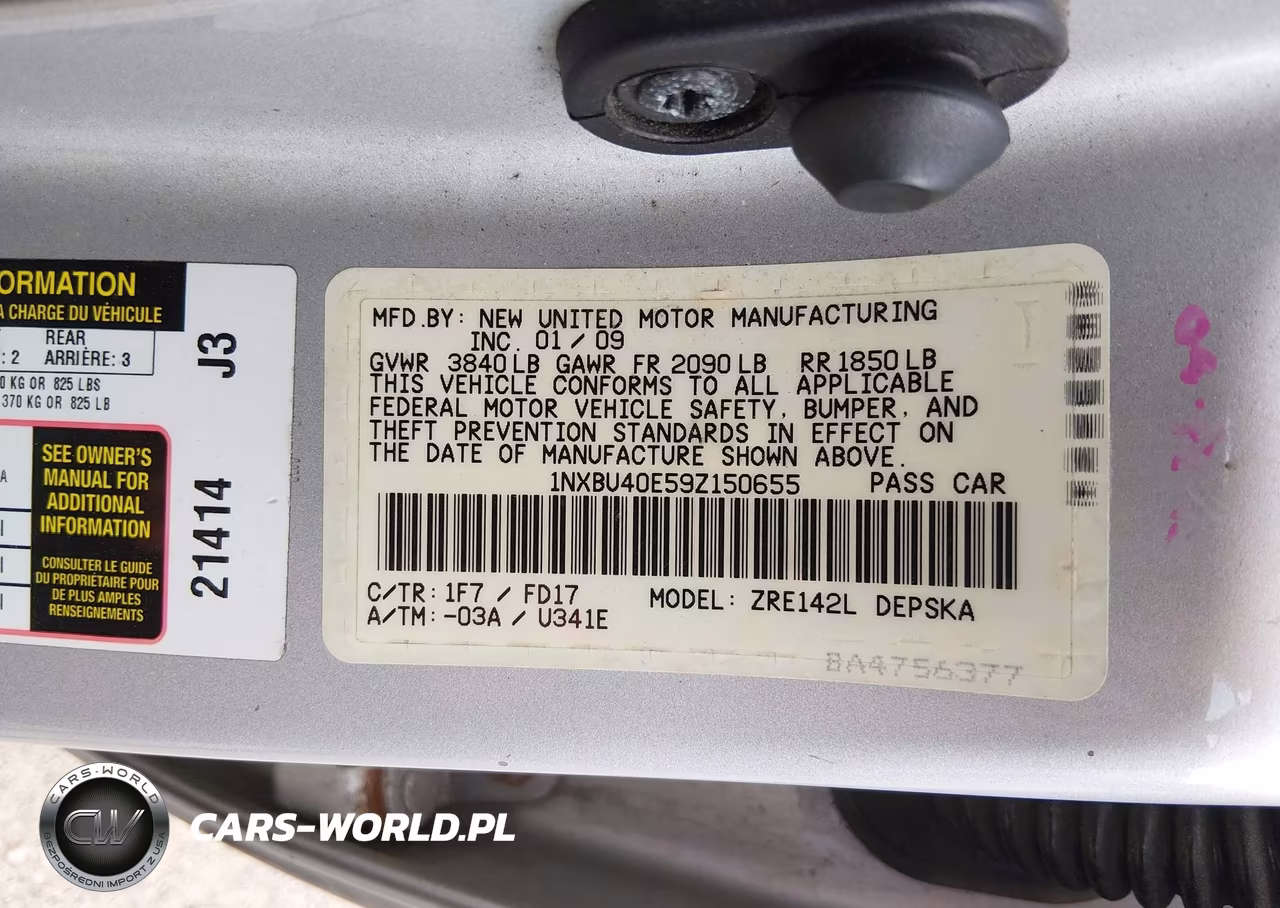 2009 Toyota Corolla S VIN:1NXBU40E59Z150655 - 9