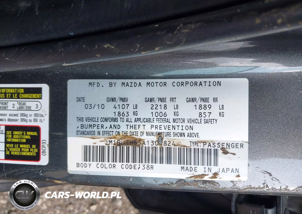 2010 Mazda Mazda3 S Sport VIN:JM1BL1H55A1306824 - 9