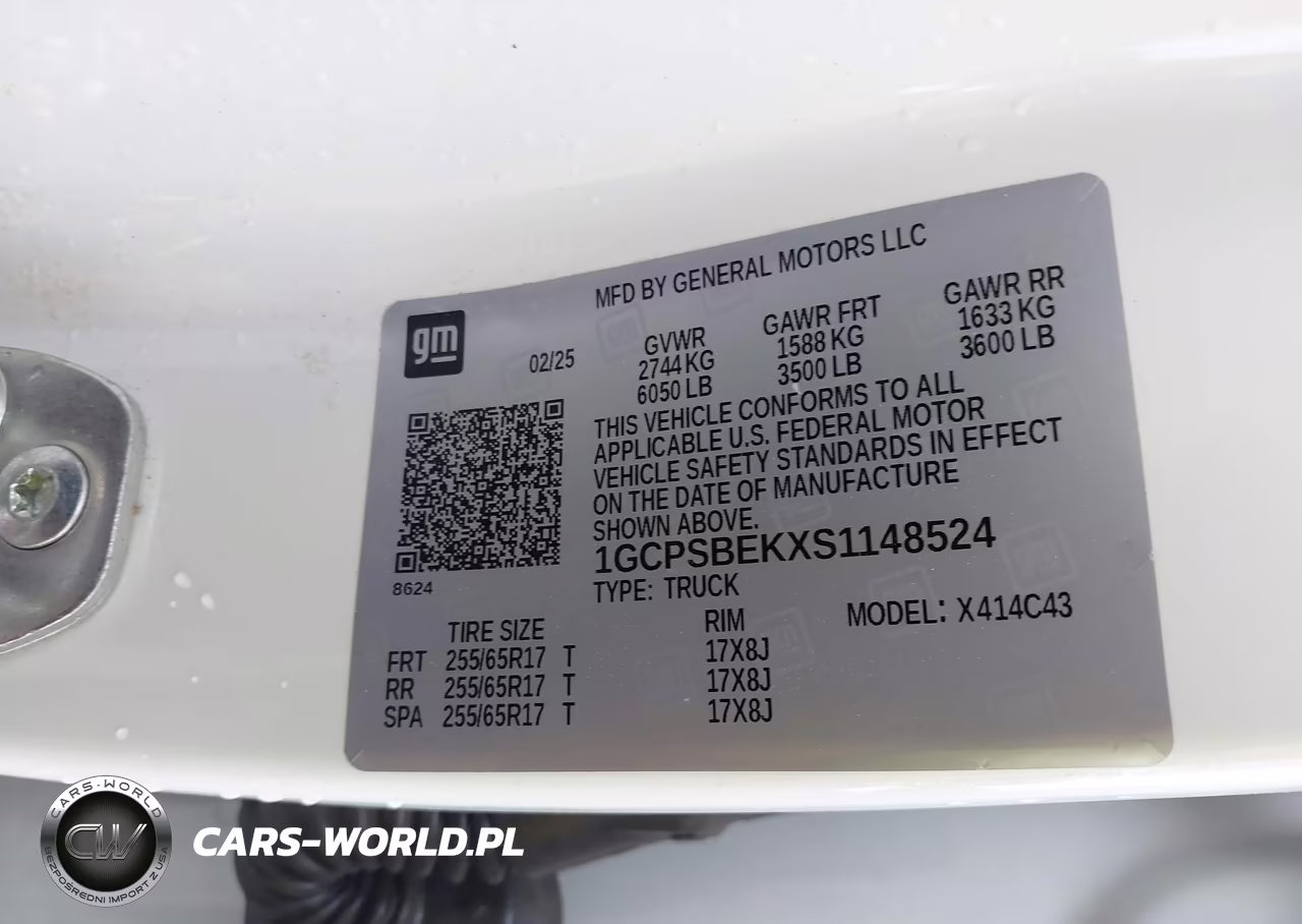 2025 Chevrolet Colorado 2Wd Wt VIN:1GCPSBEKXS1148524 - 9