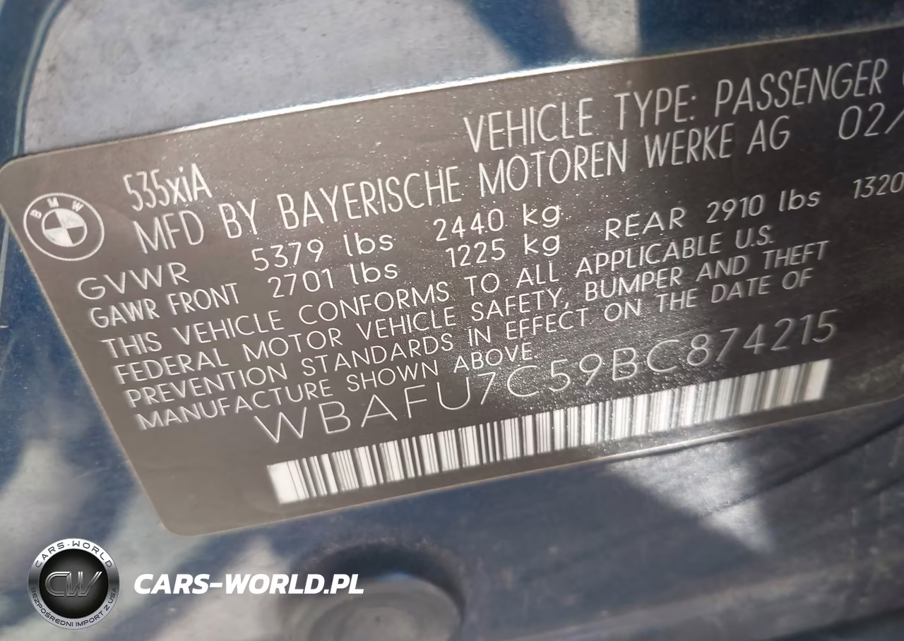 2011 BMW 535I xDrive VIN:WBAFU7C59BC874215 - 9