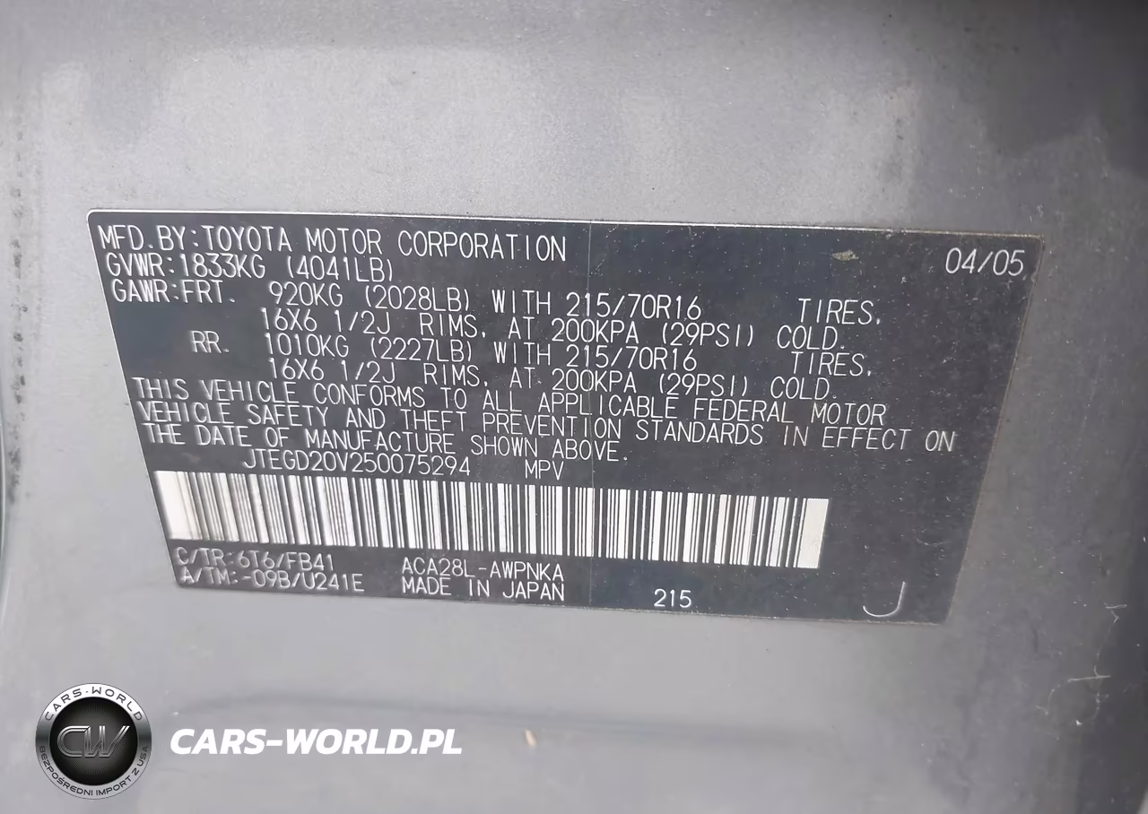 2005 Toyota Rav4 VIN:JTEGD20V250075294 - 9