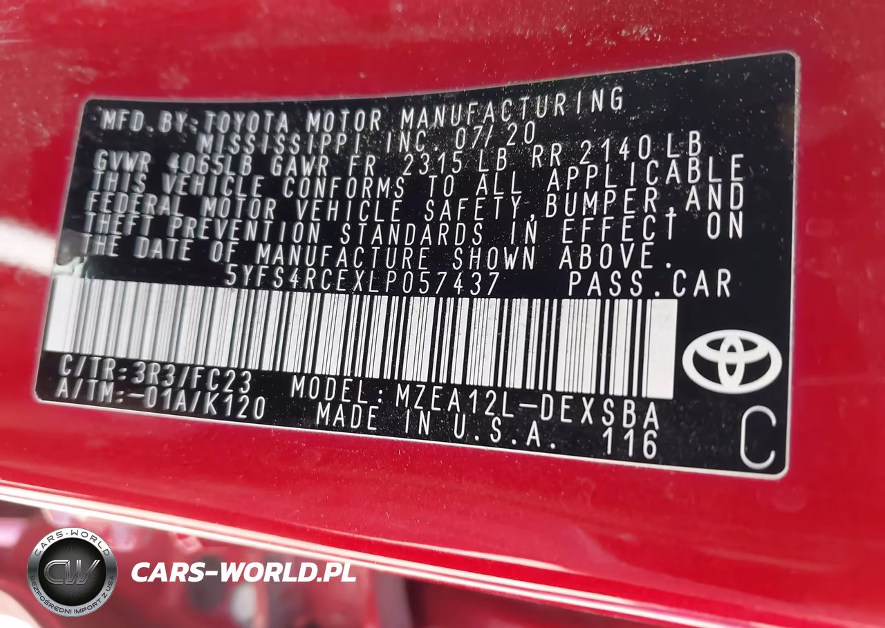 2020 Toyota Corolla Se VIN:5YFS4RCEXLP057437 - 9
