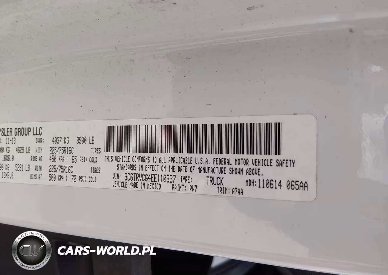 2014 Ram Promaster 2500 High Roof VIN:3C6TRVCG4EE110337 - 9