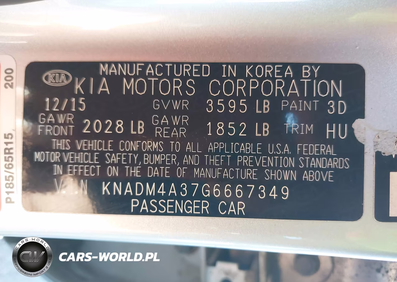 2016 Kia Rio Lx VIN:KNADM4A37G6667349 - 9