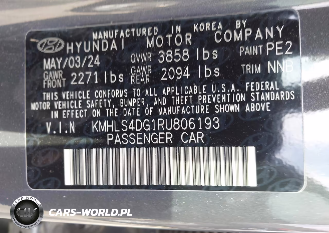 2024 Hyundai Elantra Sel VIN:KMHLS4DG1RU806193 - 9
