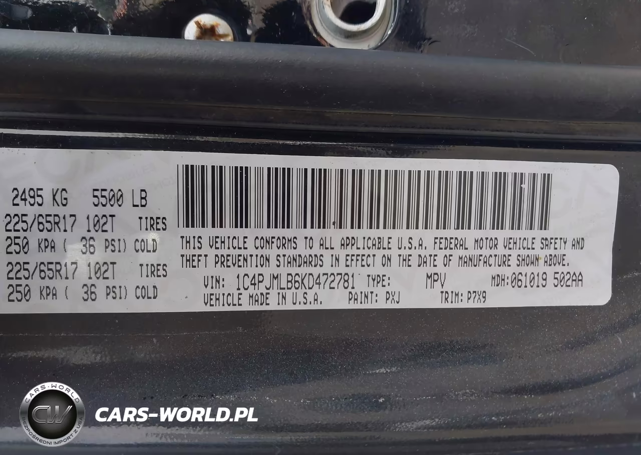 2019 Jeep Cherokee Latitude Plus 4X4 VIN:1C4PJMLB6KD472781 - 9