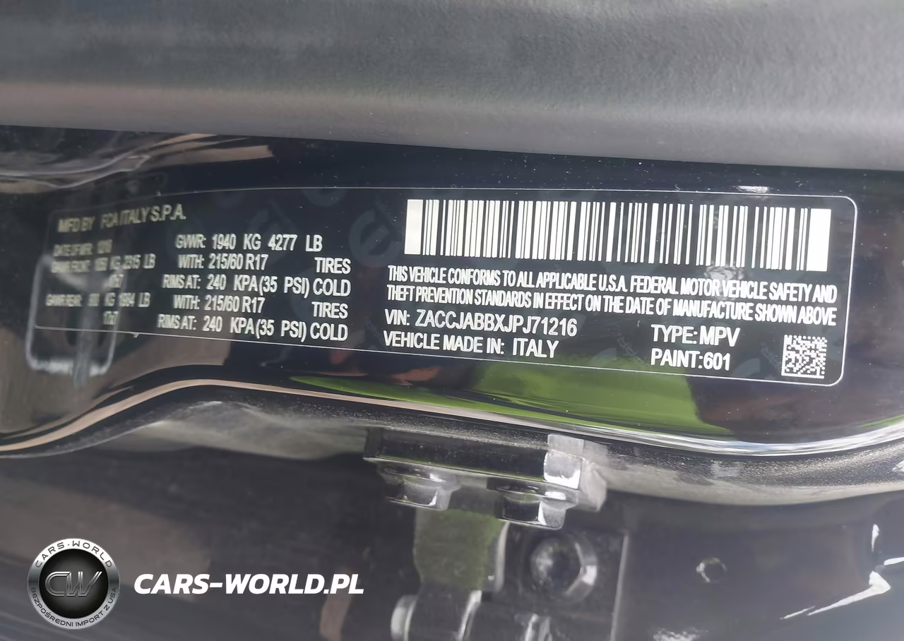 2018 Jeep Renegade Latitude Fwd VIN:ZACCJABBXJPJ71216 - 9
