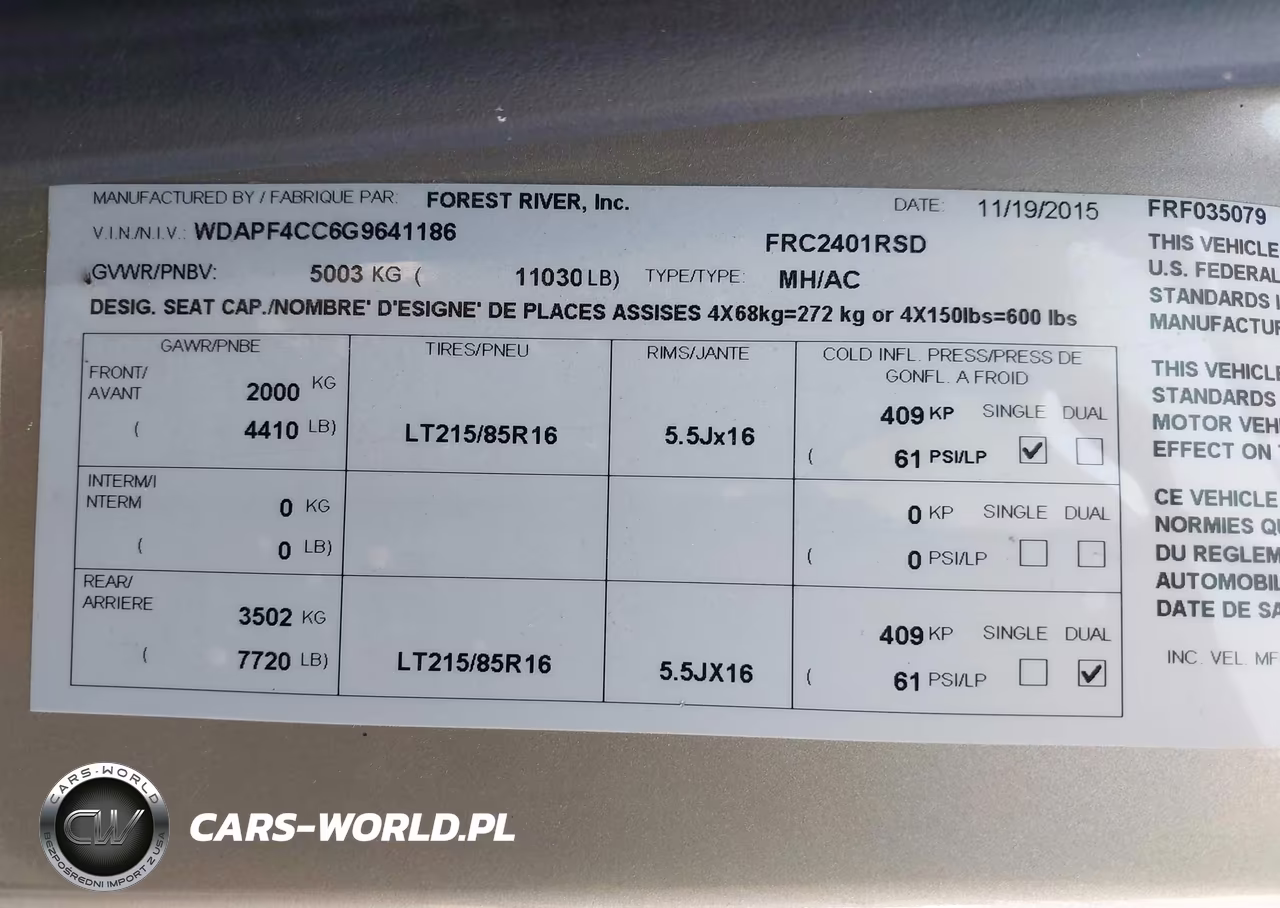 2016 Mercedes-Benz Sprinter 3500 VIN:WDAPF4CC6G9641186 - 8