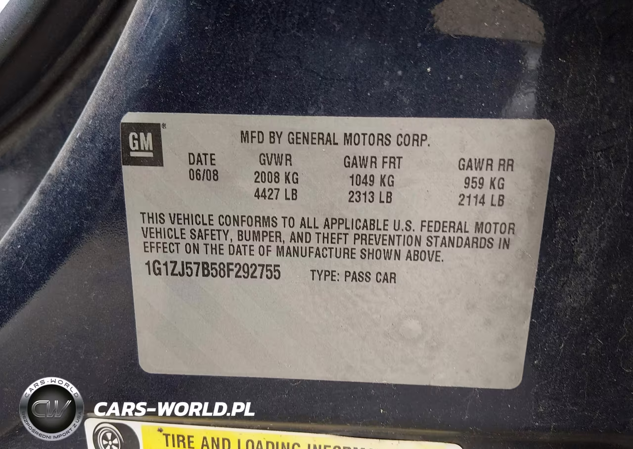 2008 Chevrolet Malibu Lt W-2Lt VIN:1G1ZJ57B58F292755 - 9