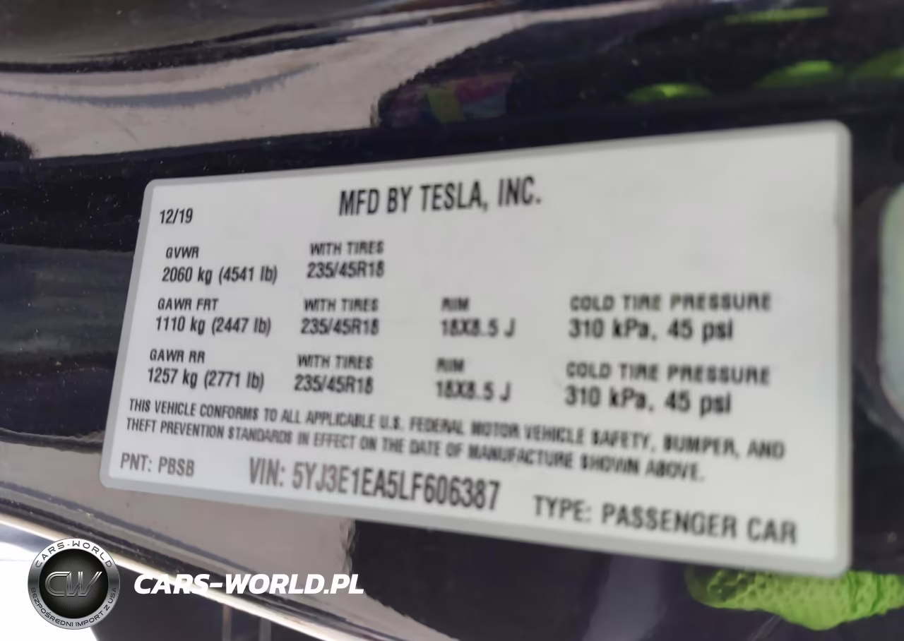 2020 Tesla Model 3 Standard Range Plus Rear-Wheel Drive-Standard Range Rear-Wheel Drive VIN:5YJ3E1EA5LF606387 - 9