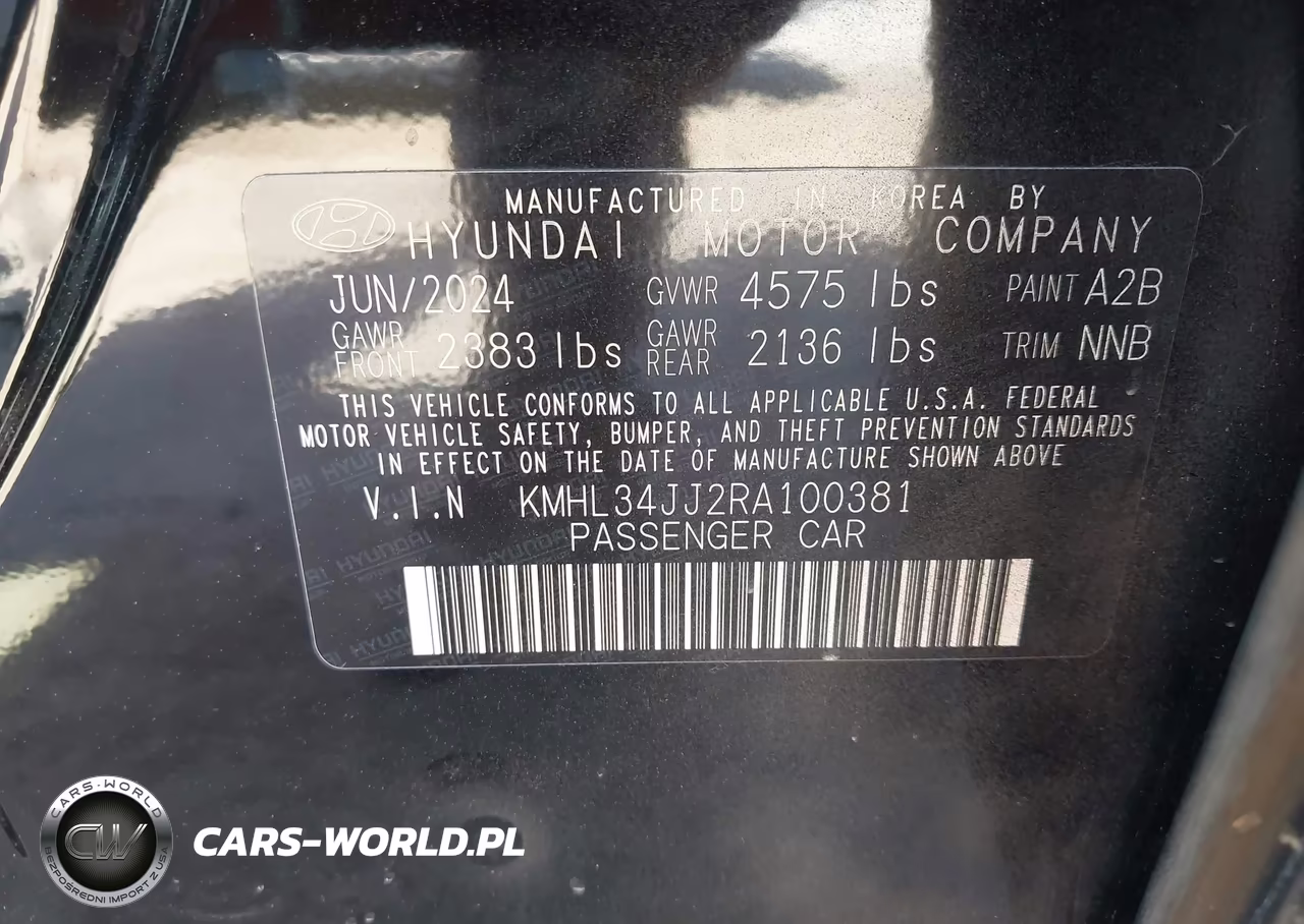 2024 Hyundai Sonata Hybrid Sel VIN:KMHL34JJ2RA100381 - 9
