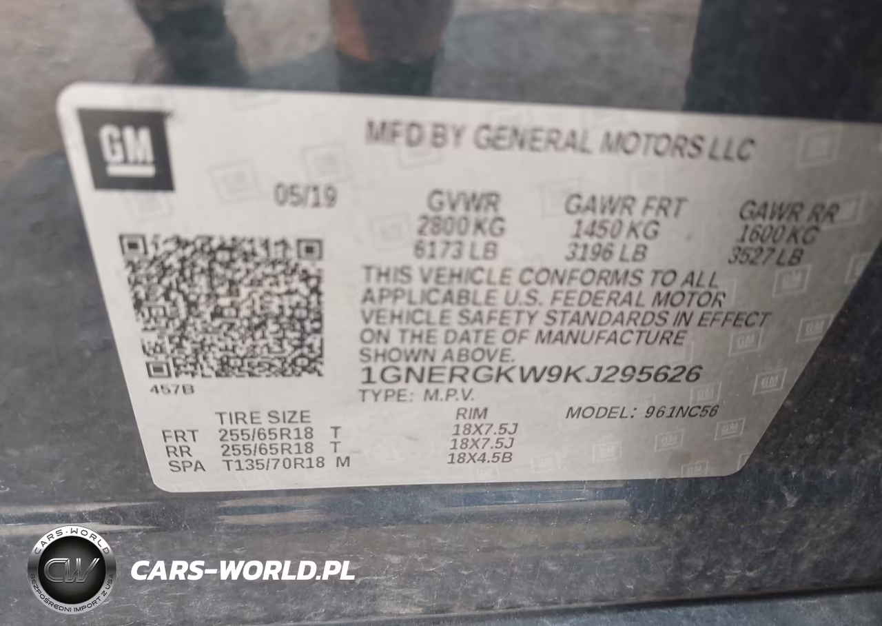 2019 Chevrolet Traverse 1Lt VIN:1GNERGKW9KJ295626 - 9