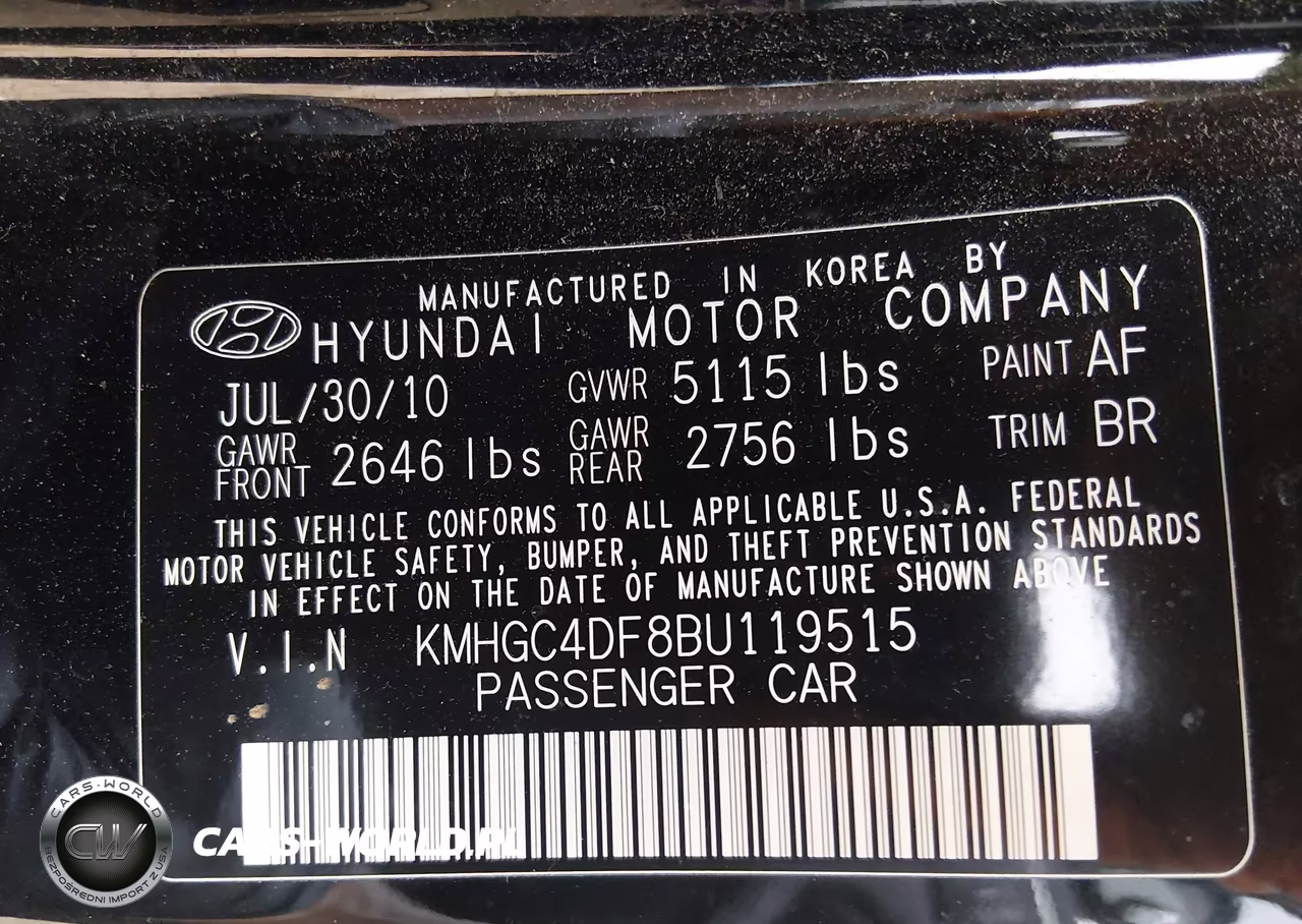 2011 Hyundai Genesis 4.6 VIN:KMHGC4DF8BU119515 - 9