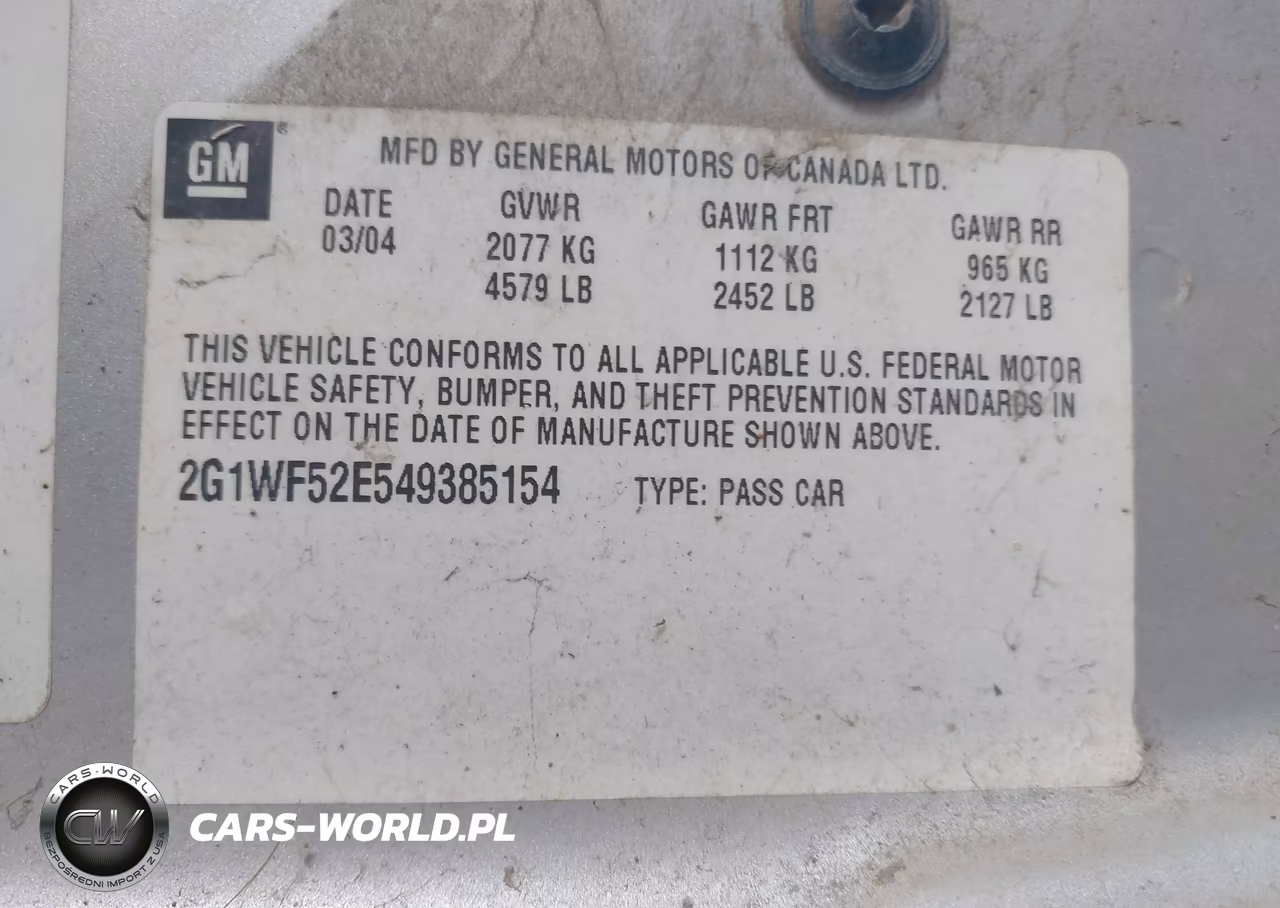 2004 Chevrolet Impala VIN:2G1WF52E549385154 - 9