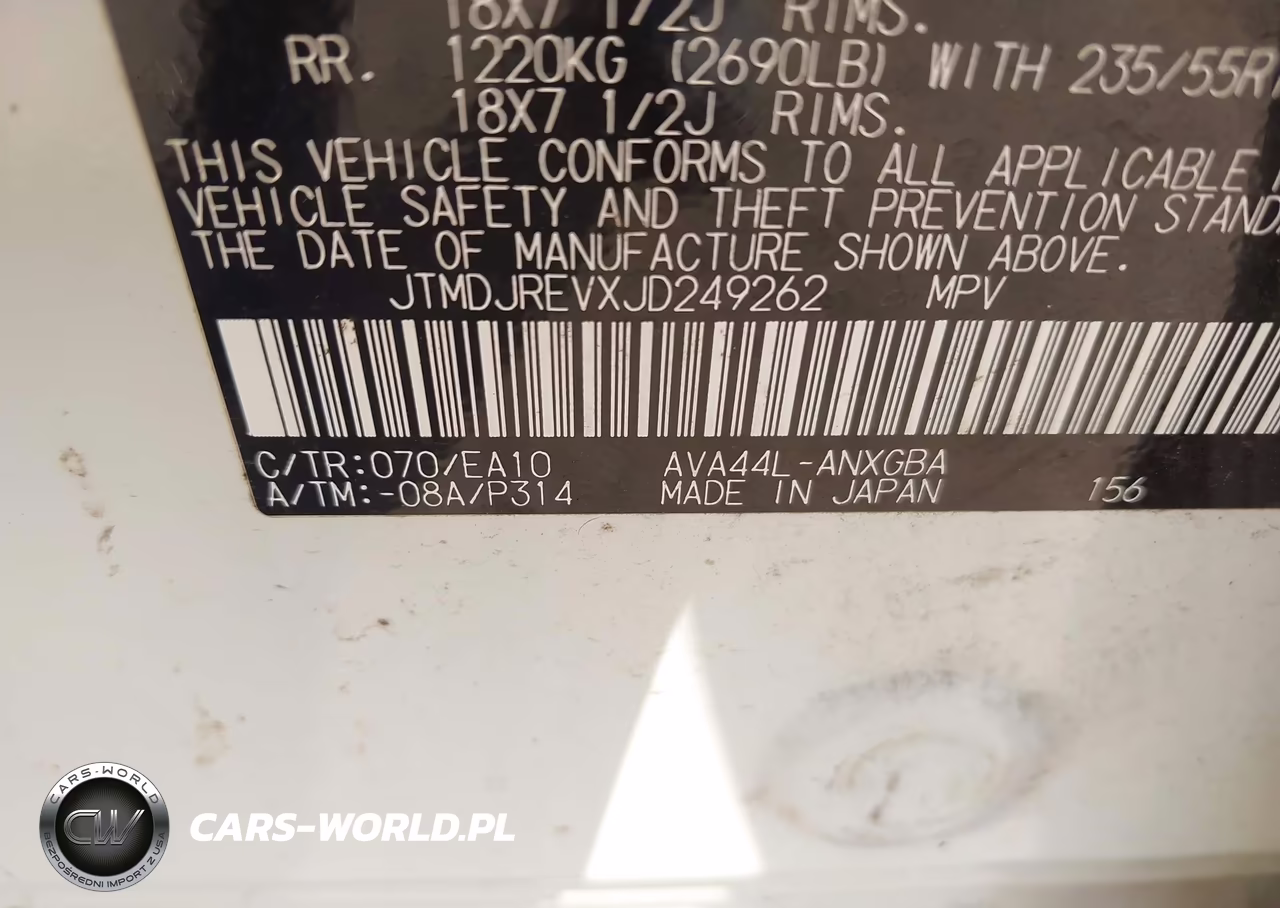 2018 Toyota Rav4 Hybrid Limited VIN:JTMDJREVXJD249262 - 9