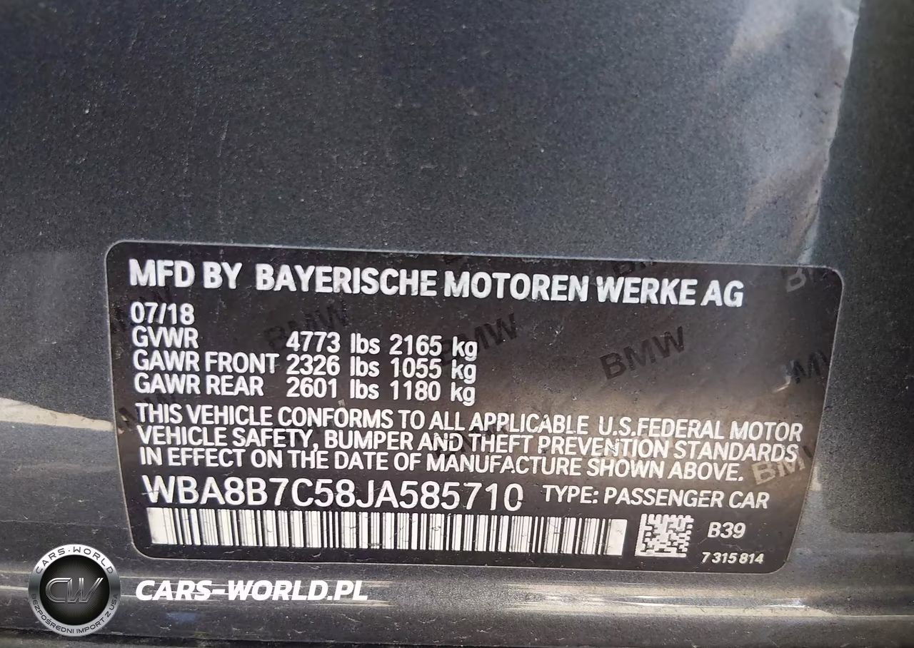 2018 BMW 340I xDrive VIN:WBA8B7C58JA585710 - 9