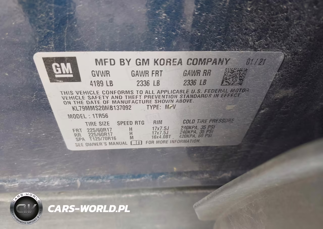 2021 Chevrolet Trailblazer Fwd Ls VIN:KL79MMS20MB137092 - 9