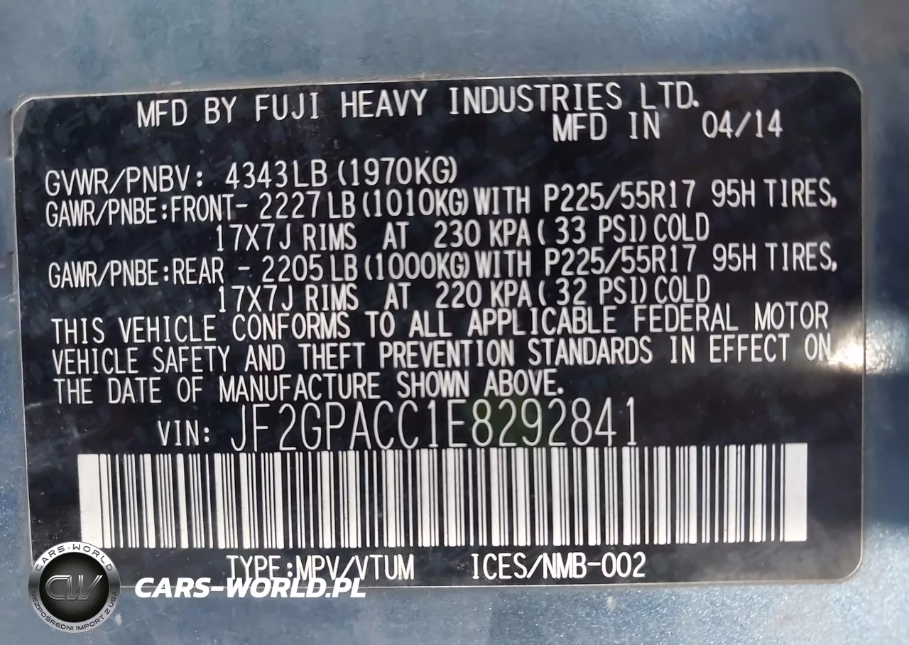 2014 Subaru Xv Crosstrek 2.0I Premium VIN:JF2GPACC1E8292841 - 9