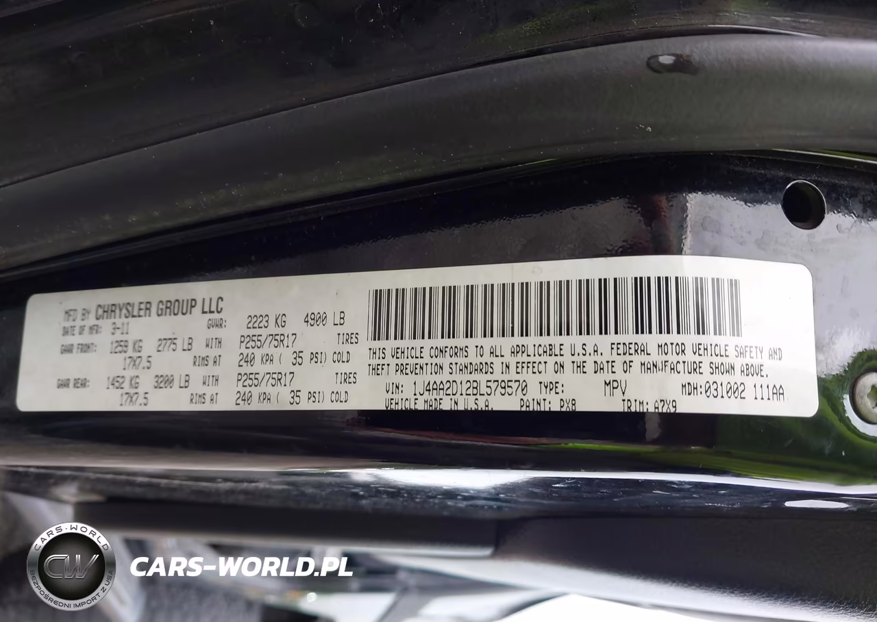 2011 Jeep Wrangler Sport VIN:1J4AA2D12BL579570 - 9