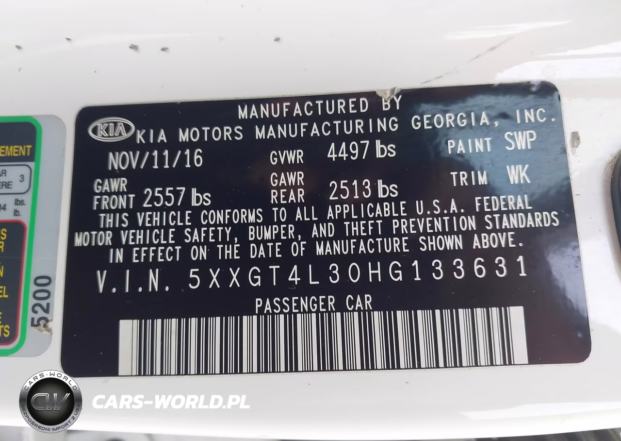 2017 Kia Optima Lx VIN:5XXGT4L30HG133631 - 9