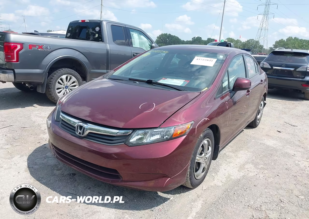 2012 Honda Civic Lx VIN:19XFB2F59CE062706 - 2