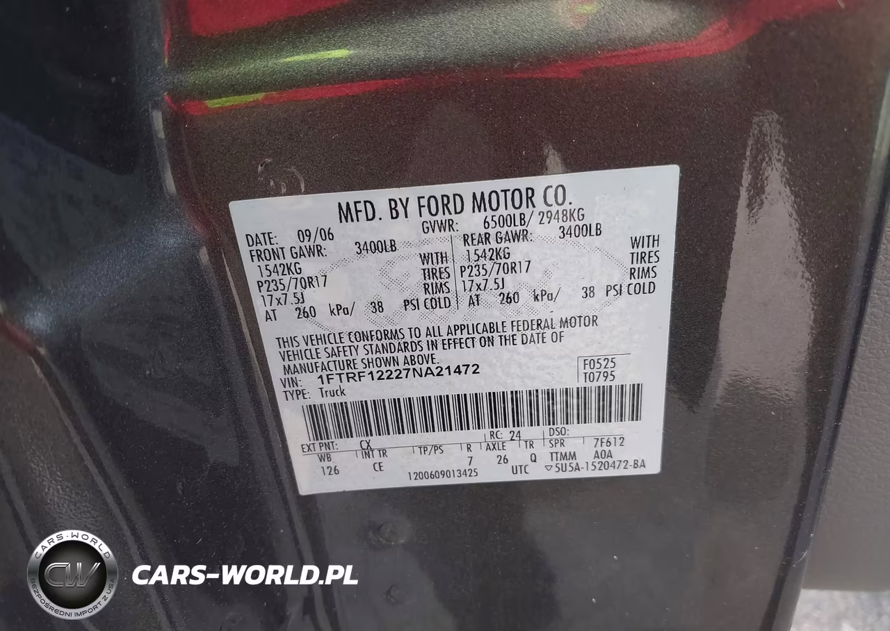 2007 Ford F-150 Stx-Xl-Xlt VIN:1FTRF12227NA21472 - 9