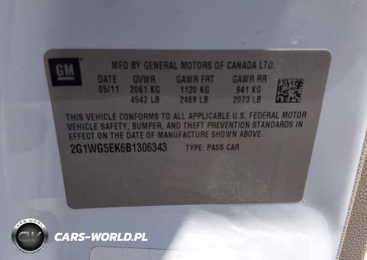 2011 Chevrolet Impala Lt VIN:2G1WG5EK6B1306343 - 9