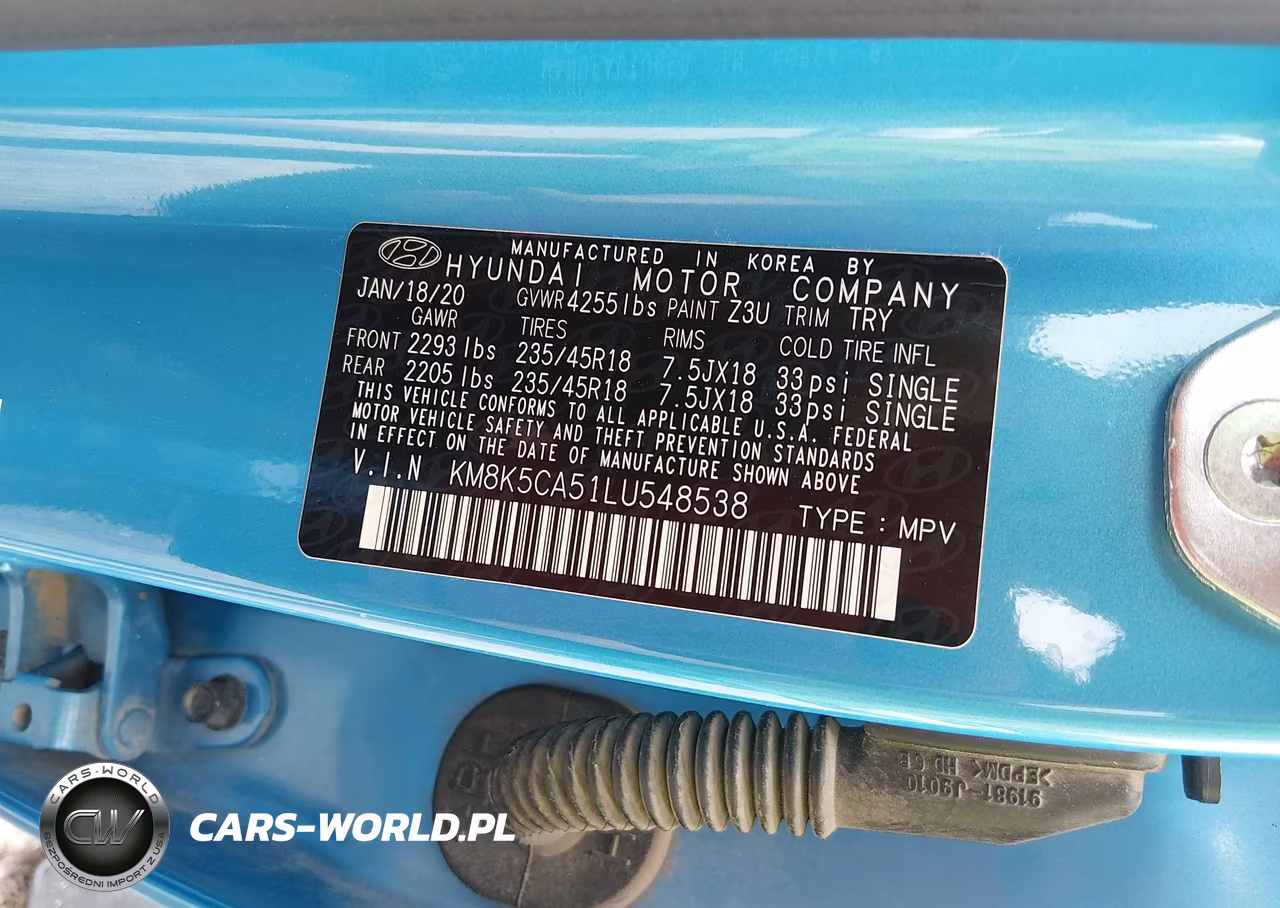 2020 Hyundai Kona Ultimate VIN:KM8K5CA51LU548538 - 9