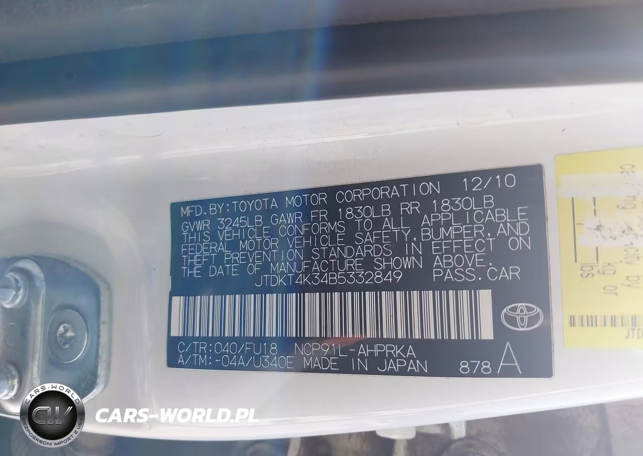 2011 Toyota Yaris VIN:JTDKT4K34B5332849 - 9