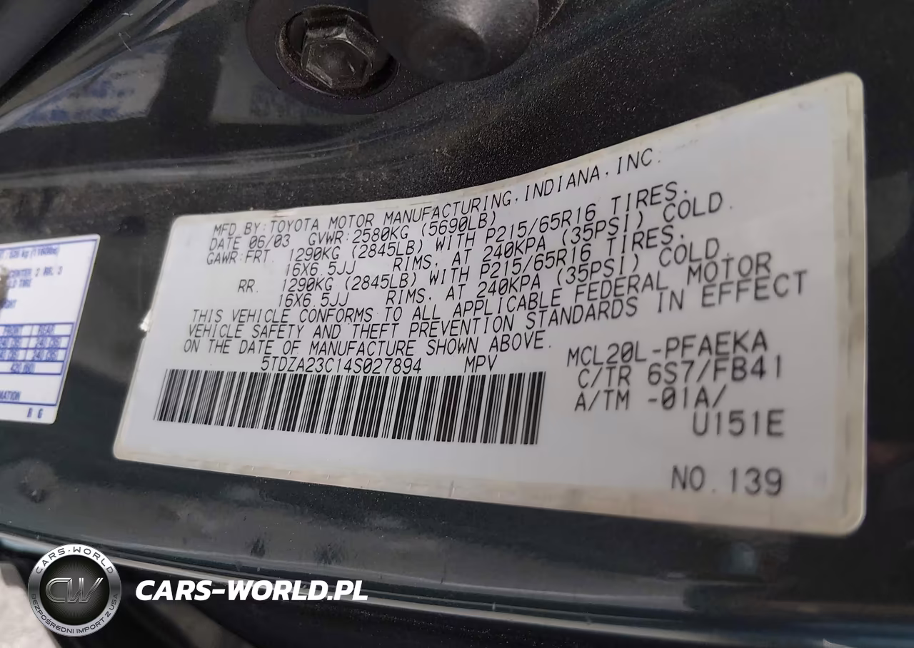 2004 Toyota Sienna Le VIN:5TDZA23C14S027894 - 12