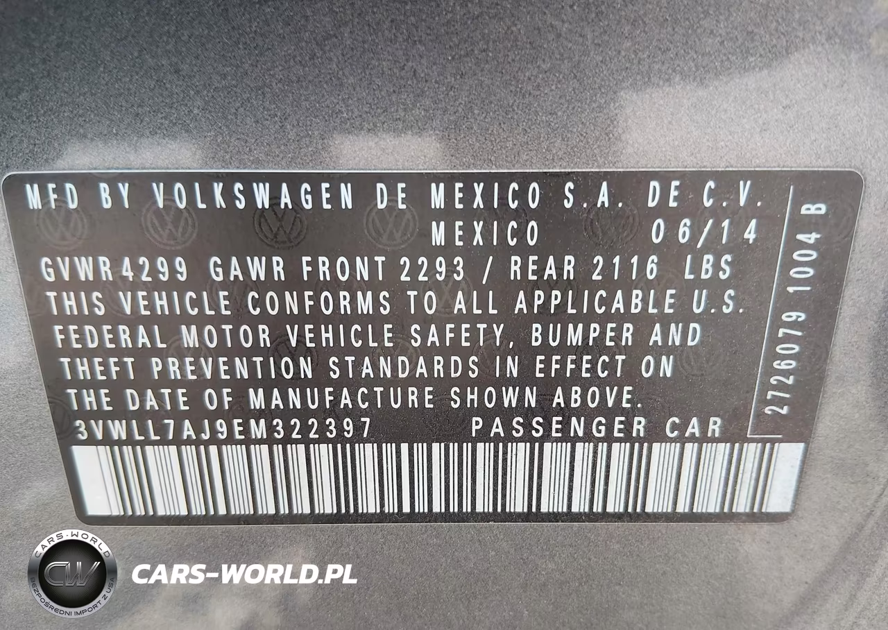 2014 Volkswagen Jetta 2.0L Tdi Value Edition VIN:3VWLL7AJ9EM322397 - 9