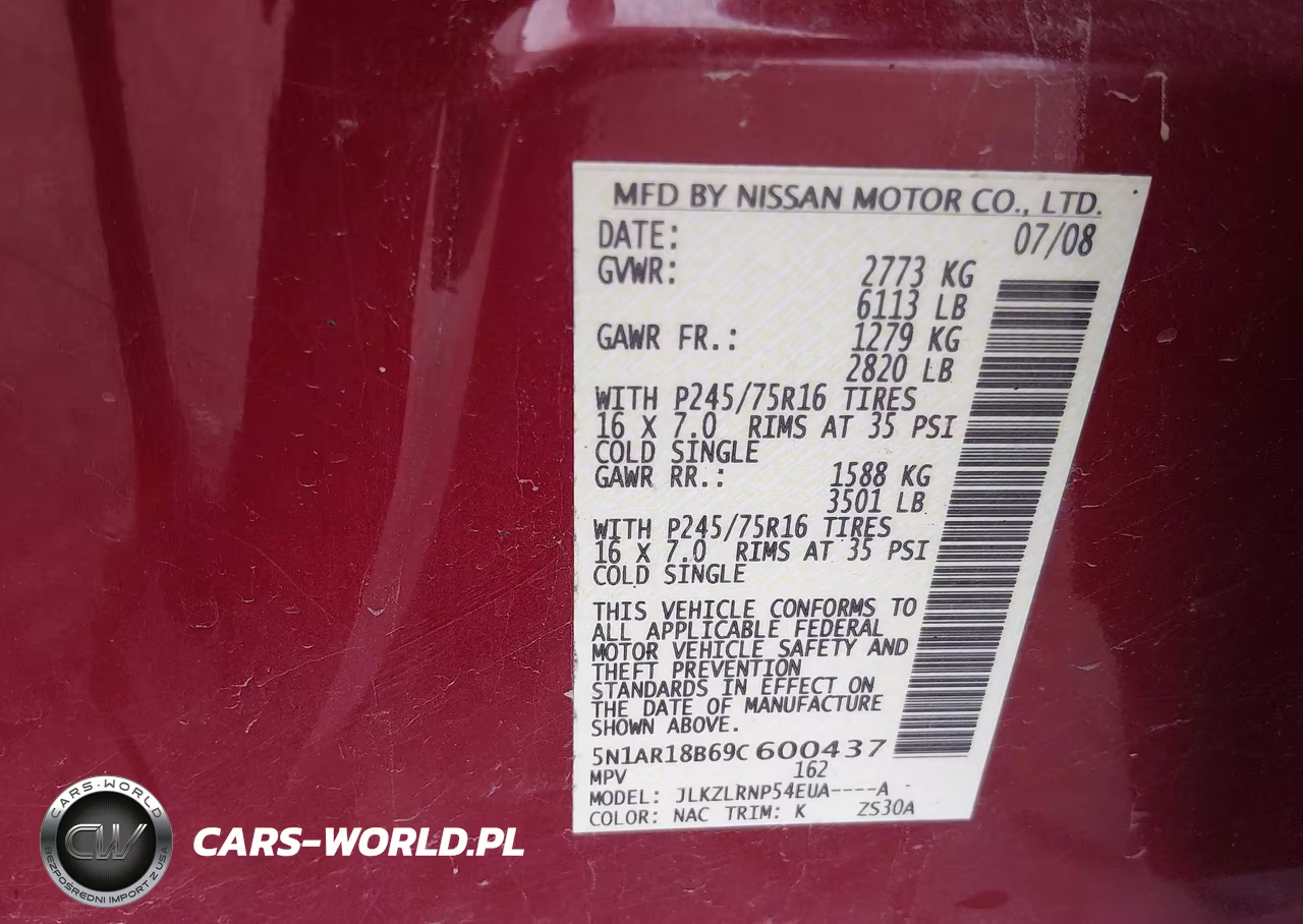 2009 Nissan Pathfinder S VIN:5N1AR18B69C600437 - 9