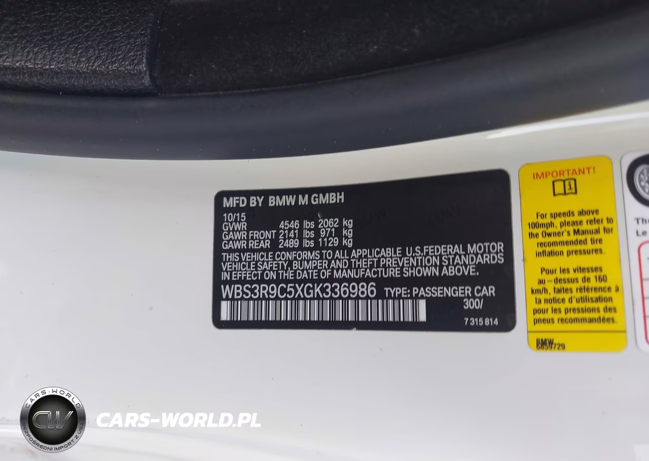 2016 BMW M4 VIN:WBS3R9C5XGK336986 - 9