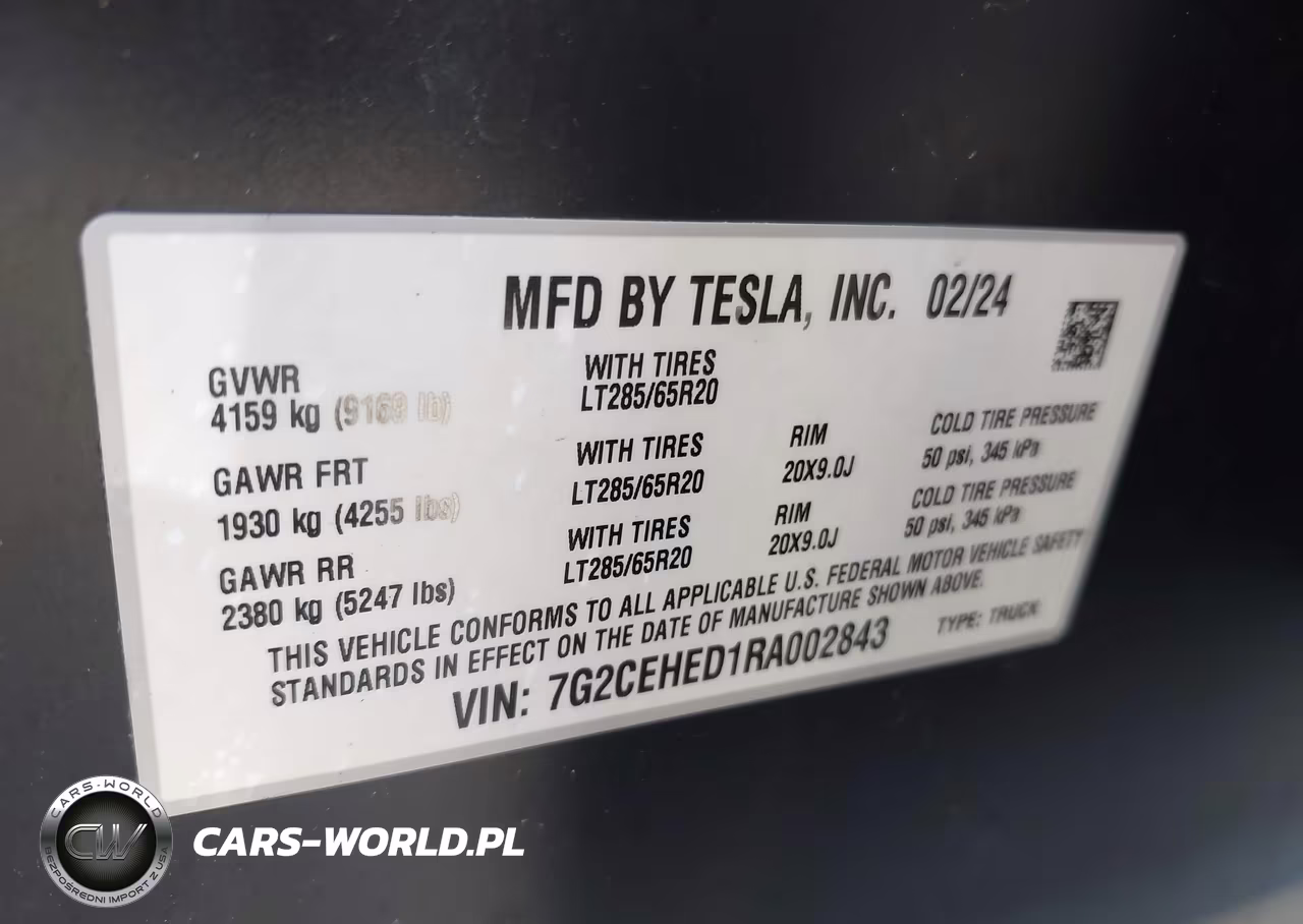2024 Tesla Cybertruck All-Wheel Drive VIN:7G2CEHED1RA002843 - 9