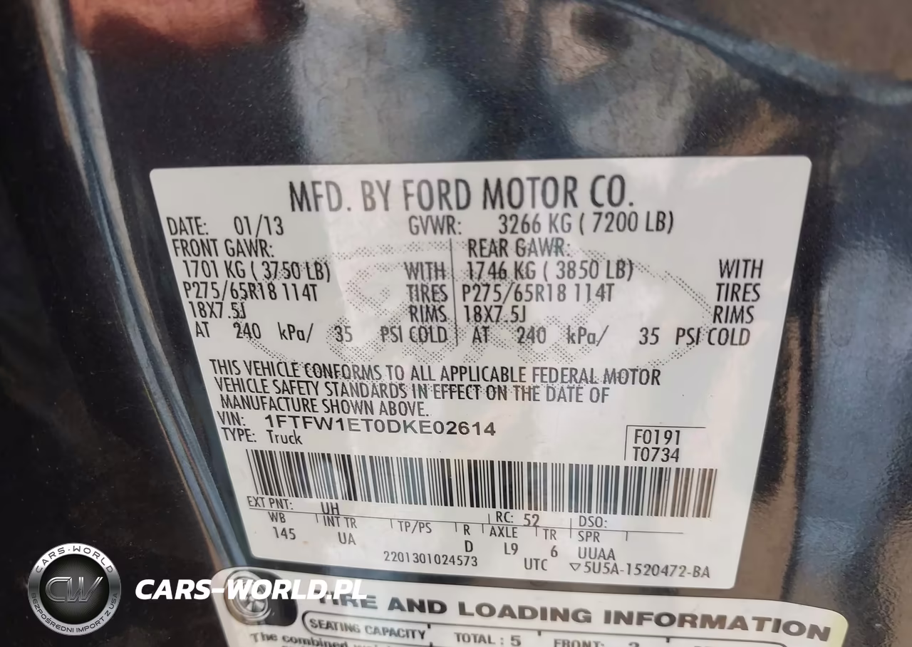 2013 Ford F-150 Xlt VIN:1FTFW1ET0DKE02614 - 9