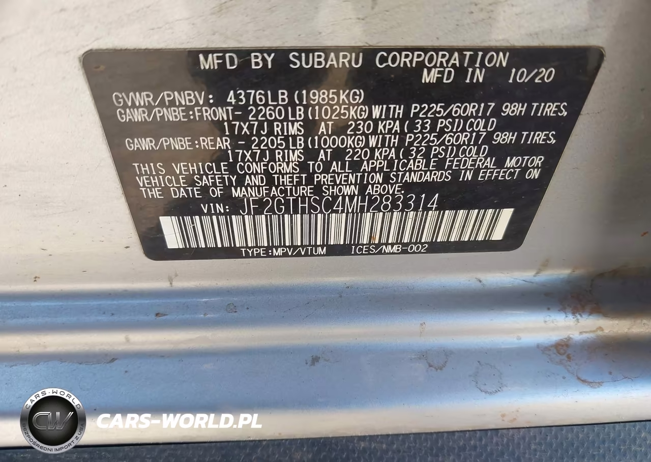 2021 Subaru Crosstrek Sport VIN:JF2GTHSC4MH283314 - 9