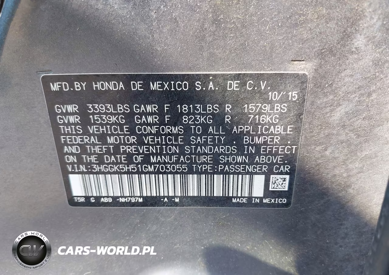 2016 Honda Fit Lx VIN:3HGGK5H51GM703055 - 9