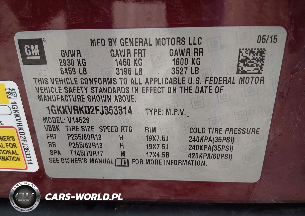 2015 GMC Acadia Slt VIN:1GKKVRKD2FJ353314 - 9