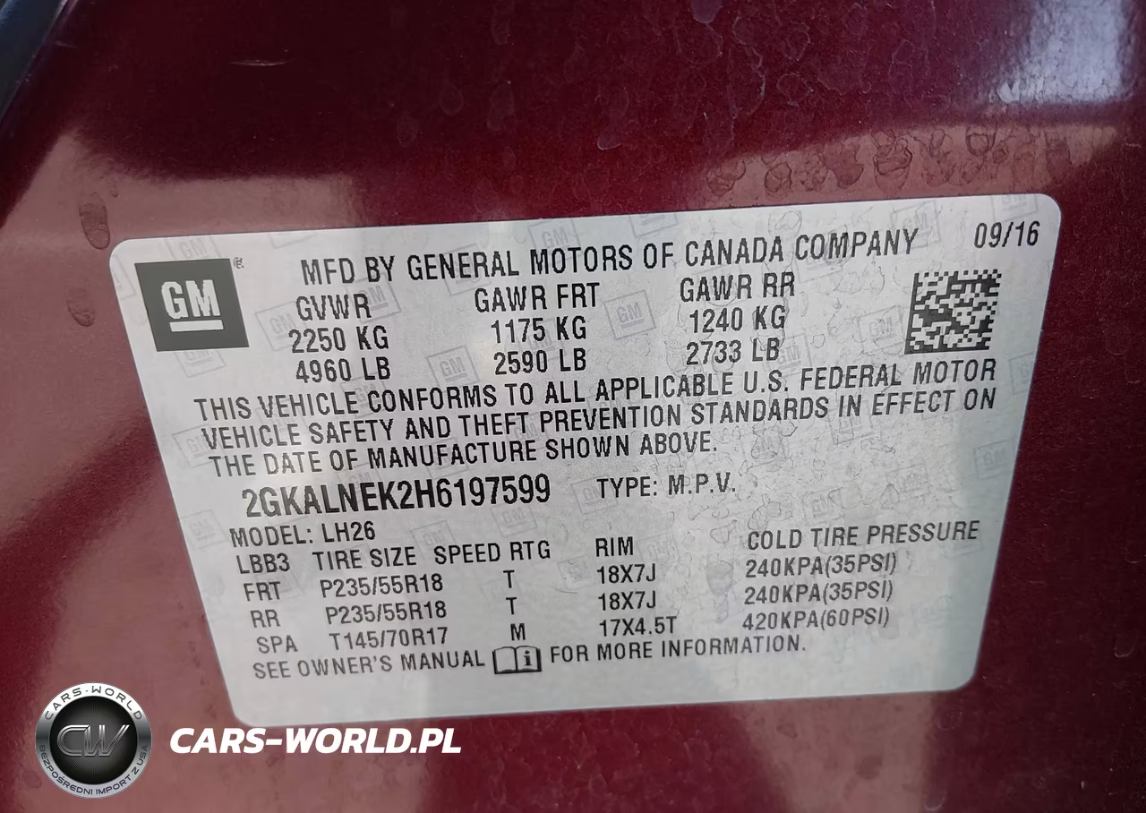 2017 GMC Terrain Sle-2 VIN:2GKALNEK2H6197599 - 9