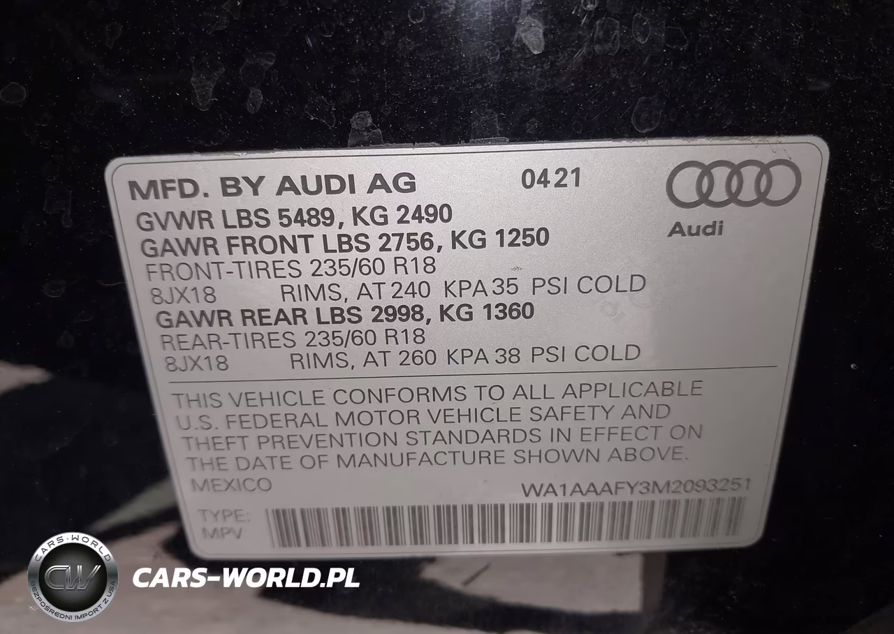 2021 Audi Q5 Premium 45 Tfsi Quattro S Tronic VIN:WA1AAAFY3M2093251 - 9